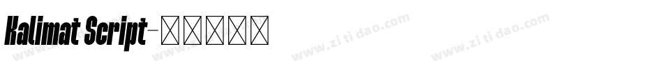 Kalimat Script字体转换
